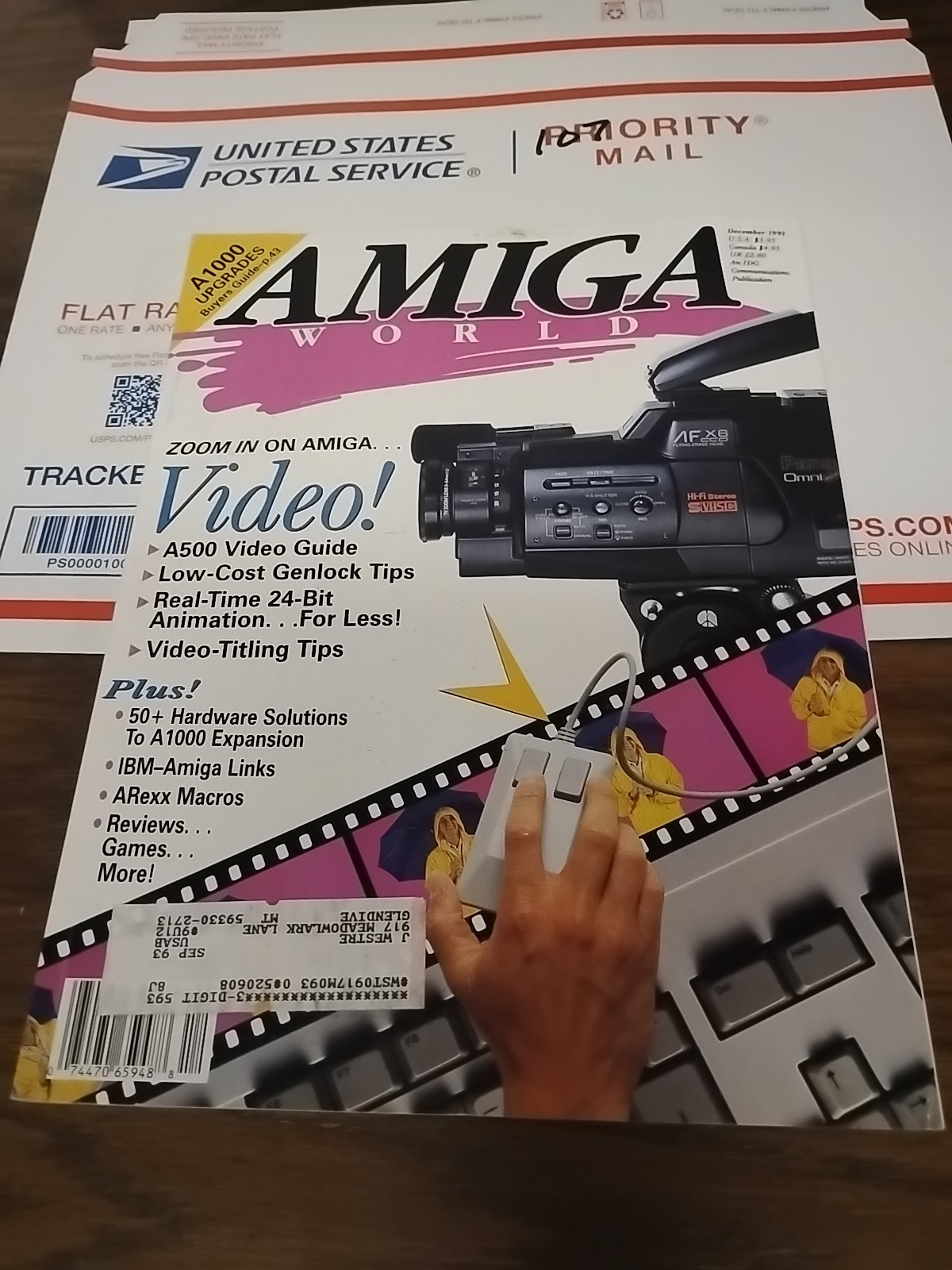 Amiga World -  Lot Of 6 July-december 1991