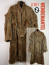 Vintage 2 in 1 echt Kaninchenfell Wendemantel Wolle Pelz gipsy boho