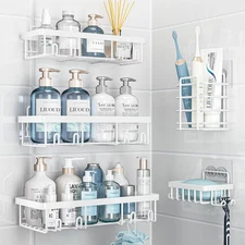 5 Pack Shower Caddy Organizer Rack Shelf for Inside Shower, Self Adhesive Wall S