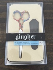 GINGHER DESIGNER SCISSORS  ELENA  5" RARE Collector series NEW and LIMITED