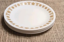 Set Of 6 Corelle Butterfly Gold Salad Luncheon Plates 8.5" Corning Vintage