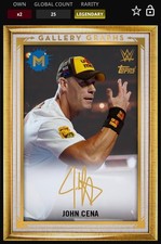 WWE Topps Slam Gallery Graphs DIGITAL John Cena Legendary 25 CC DIGITAL