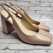 NEW! Nine West "Yappy" Women's Pump Barely Nude Size 9. Cushy Footbed! 4" Heel