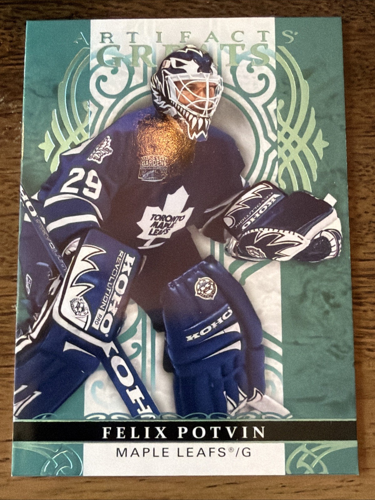 Upper Deck Artifacts Greats Aqua Blue Felix Potvin #166 Maple Leafs