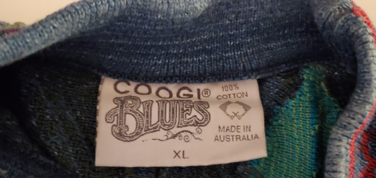 S*認様 COOGI BLUES AUSTRALIA Vtg 90s COOGI BLUES Australia 3D Knit Sweater XL - 100% Cotton