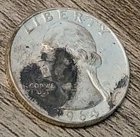 1964-D 90% Silver Washington Quarter - Environmental Damage