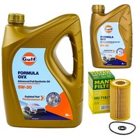 MotoröL Set Gulf Formula GVX 5W-30 6 Liter + ÖLfilter FüR Mercedes-Benz E-Klasse
