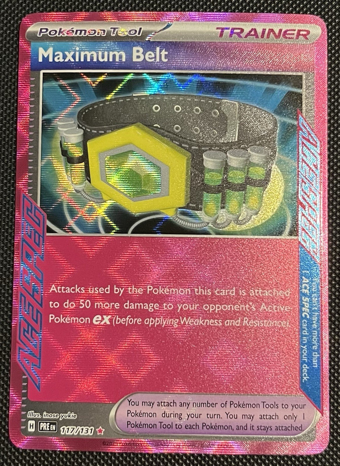Maximum Belt 117/131 Holo ACE SPEC Rare SV: Prismatic Evolutions NM