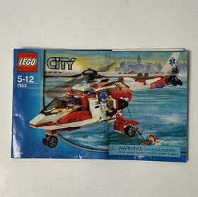 Lego City Rescue Helicopter Set 7903 Complete w/ Instructions, Vintage & Retired
