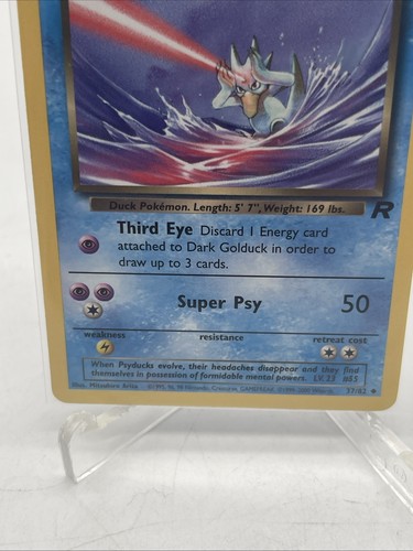 Pokémon Karte Dunkles Golduck 37/82 Uncommon Team Rocket - Bild 3 von 6