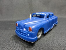 VINTAGE HUNGARY LEMEZ LEMEZARUGYAR POLICE PLASTIC TIN FRICTION TOY CAR