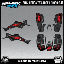 Graphics Kit for ATV Honda TRX 400EX (1999-2004) Rift Series - RED-SHIFT