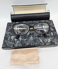    Vtg Bvlgari 4107B Eyeglasses 504 Havana Gold Pearl Crystal Frames 52/16/135