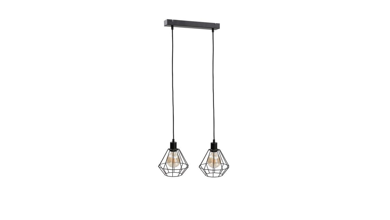 Loft Pendant Light 2xE27 Foskal Black 451