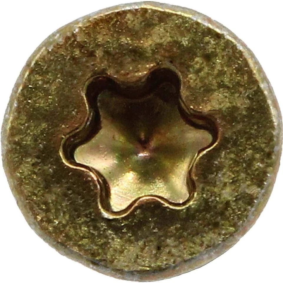 #8 x 1-1/4" Estrella Dorada Tornillo Madera Torx/Star Drive Cabeza Plana 5 Lbs 1025 Unidades T20 Foto 3 de 4