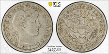 1907 Barber Quarter PCGS VF 20 Sharp Original Type Coin