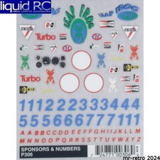 Pinecar 306 Dry Transfer Decals Sponsors  Numbers