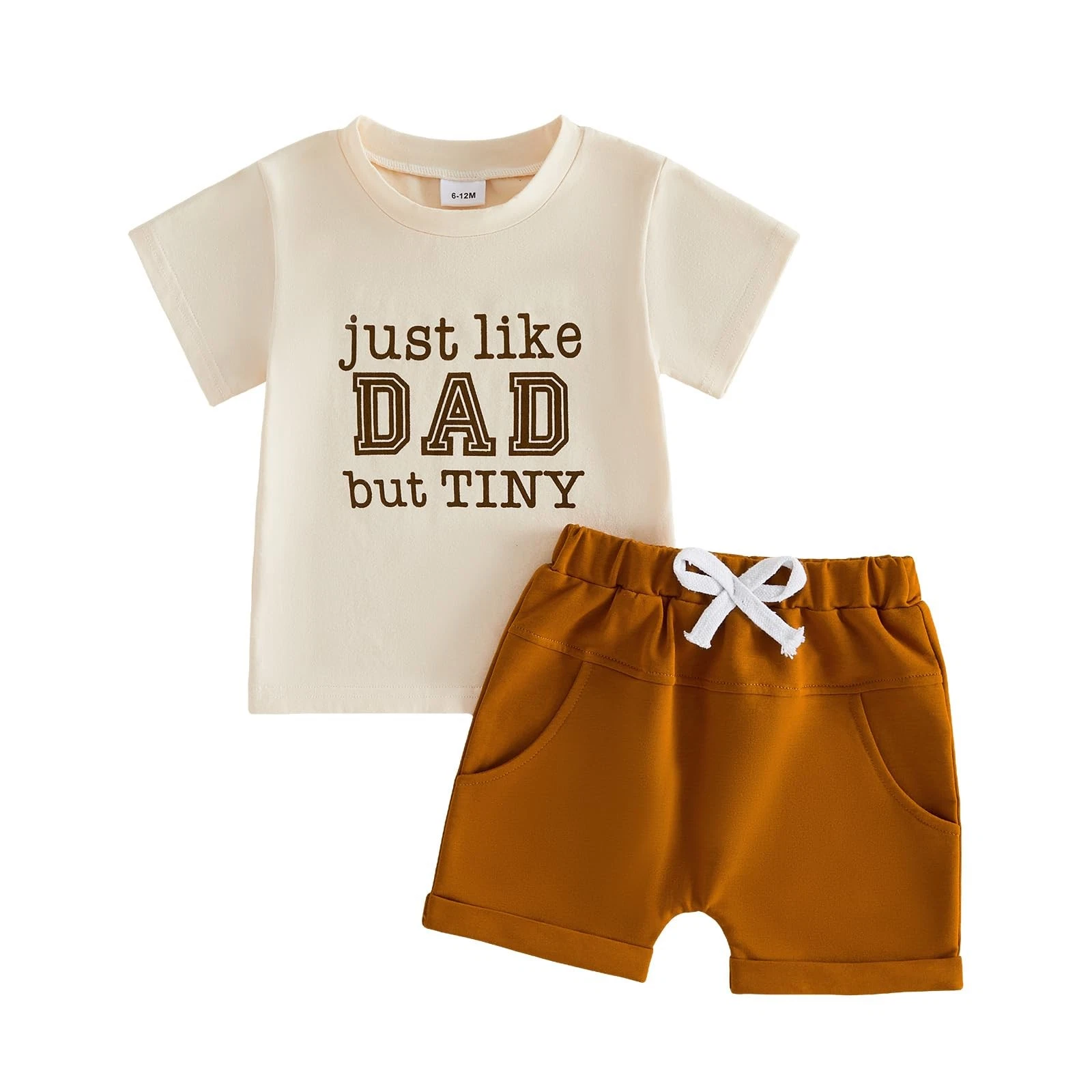 First Fathers Day Outfit Infant Boy Summer Clothes Letter Short Sleeve T-shir...