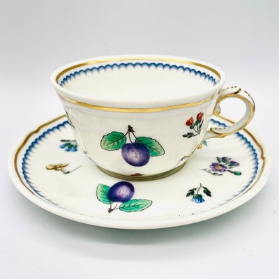 1 Richard Ginori Italian Fruit Teacup and Saucer Set Floral 12 Available
