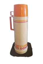 Dunkin Donuts Thermos Handle 32oz 80s Vtg 10oz Food Cup Lip Original Logo