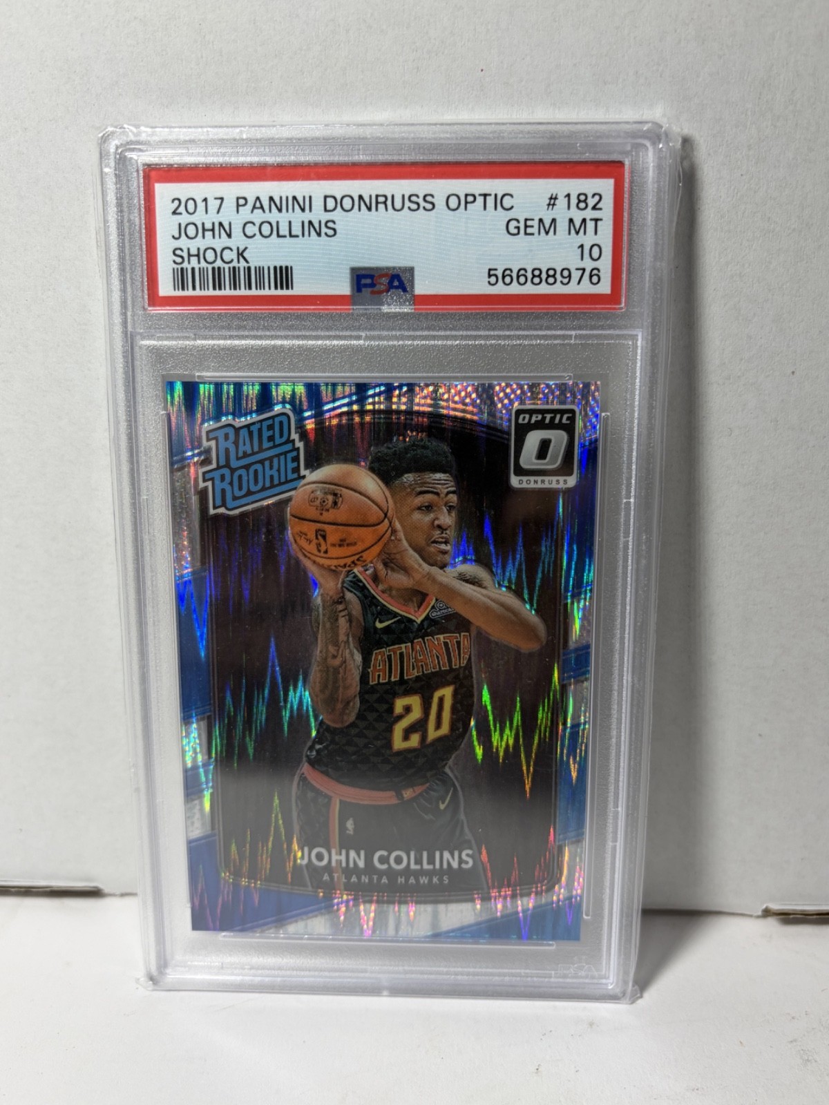 2017-18 Panini Donruss Optic Rated Rookie John Collins #182 Shock (RC) PSA 10