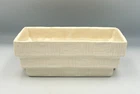 Vintage Nelson McCoy White Basket Weave Rectangular Basket Planter