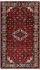 Hand-Knotted Wool Rug – 3.5 x 7 ft – Rich Red Traditional Medallion