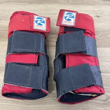 NOS Vintage 1980’s Rector Wrist Guards Size Small Red Black Skateboard Skating