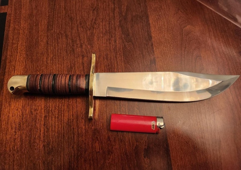 Rough Rider U.S.M.C Leather Neck Bowie Knife 749