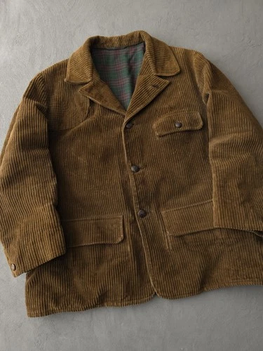Vintage 1960s Camox Confezioni Brown Corduroy Barnstormer Work Jacket Men's L image 2