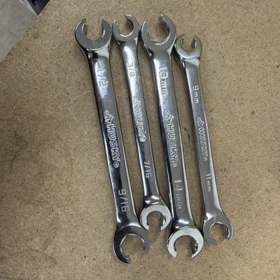 #ad Husky SAE amp; MM Flare Nut Wrench Set 4 Piece $14.99