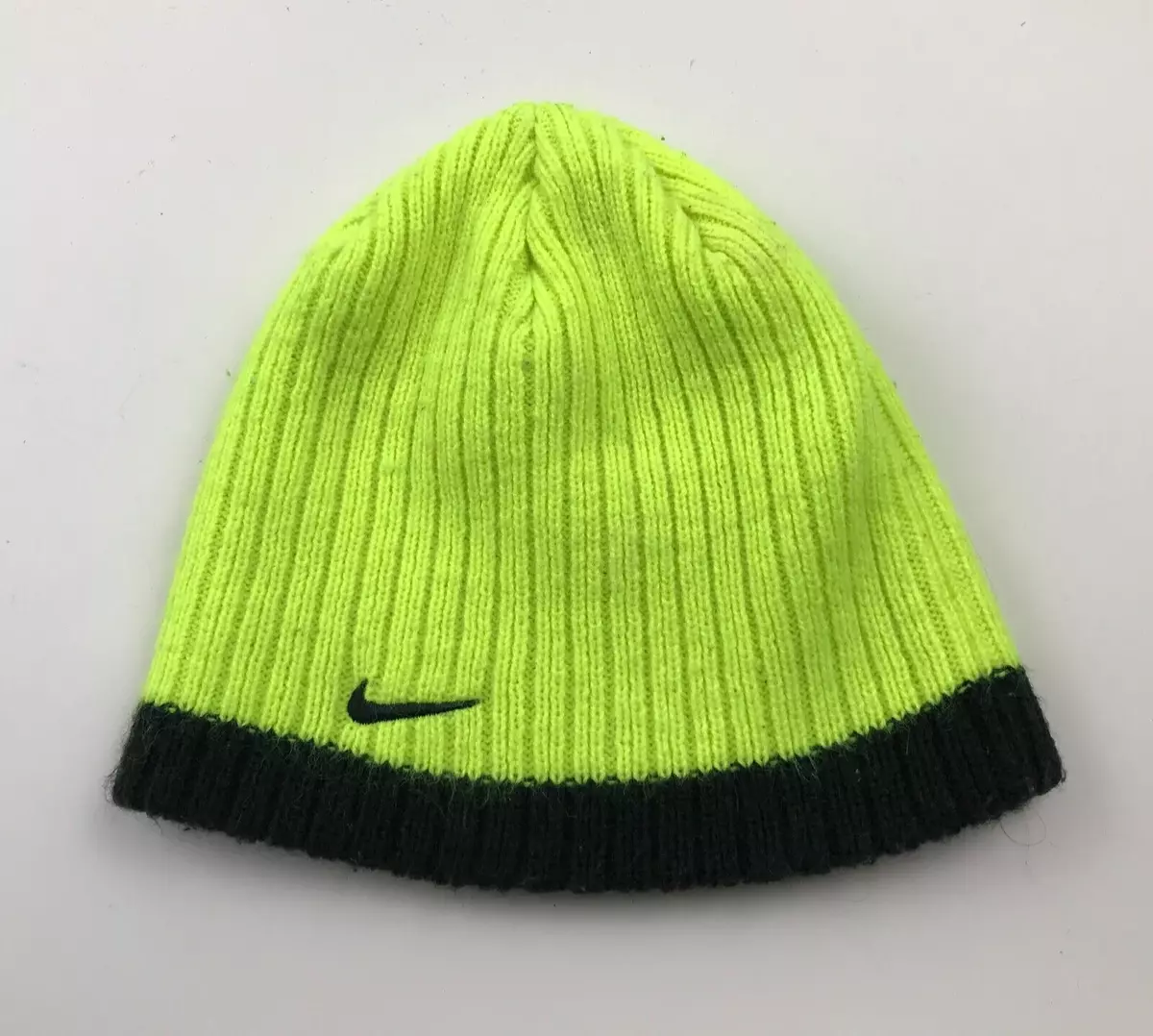 Nike Beanie Hat Cap Youth Green Black Knit Boys Kids Swoosh Just Do It Ribbed eBay