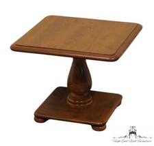 ETHAN ALLEN Heirloom Nutmeg Maple Colonial Early American 20" Square Accent B...