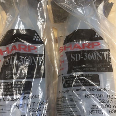Lot of 2pcs 2x SHARP SD-360NT COPIER TONER BLACK GENUINE SD360NT Sealed