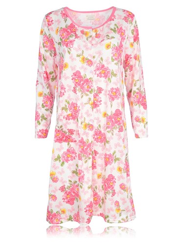 JEFFRICO Nightgowns For Women Long Sleeve Front Pocket Soft Nightshirts 6007 - 第 12/32 張圖片