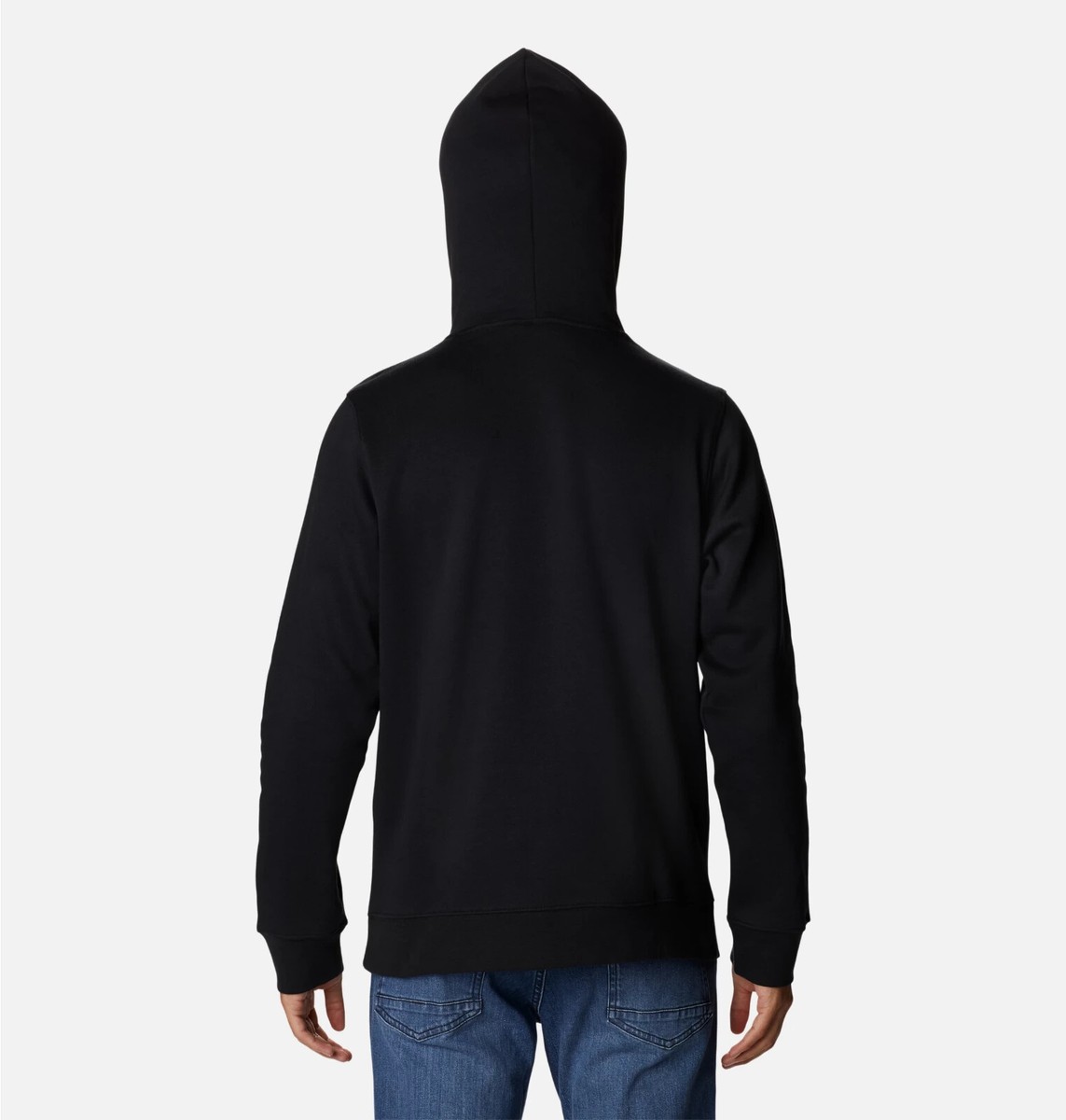 COLUMBIA Men's Black Trek Big Logo Hooded Hoodie Sweatshirt