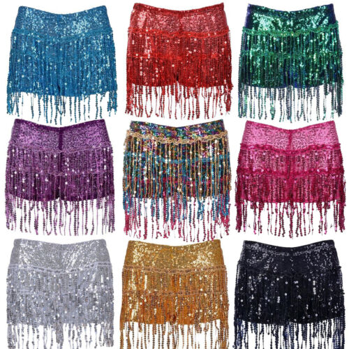 Festival Hotpants Sequin Shorts: Women's Rave Dance Summer Party Fancy Dress - Picture 1 of 10