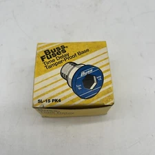 Buss SL-15 4 Pack 15 amp Reject Base Screw In  Plug Fuse Bussman SL-15PK4 S Type