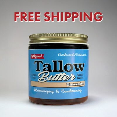 #ad Tallow Butter Home Made Whipped Tallow Grass Fed Moisturizer Skincare $27.99