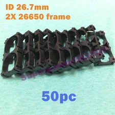 50pc 2X1 26650 battery plastic frame anti-vibration bracket holder hole D26.7mm