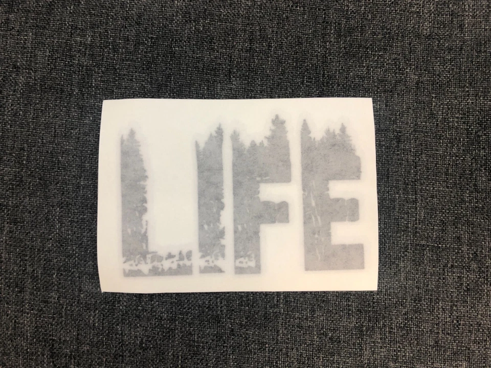 QTY 2  "LIFE" Decal-Sticker -Mountain-Nature-Camp-Hiking-Forest-Adventure-Biking - Image 3 of 4