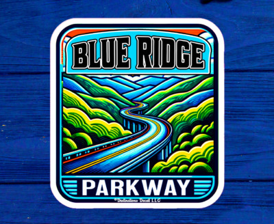 Blue Ridge Parkway 3'' X 3.25''  Vinyl Decal Sticker North Carolina Virginia VA