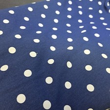 2 Pottery barn teen navy blue polka-dot drapes 52' wide 62" long each