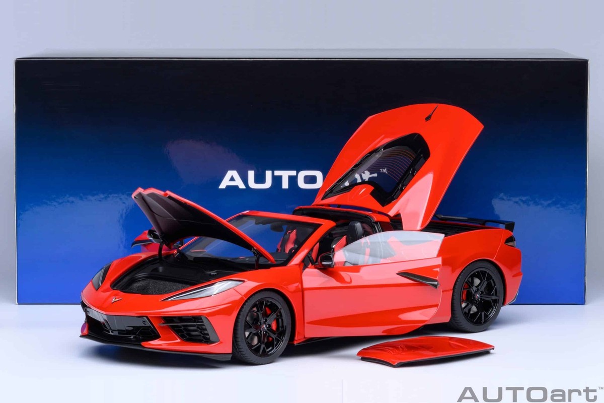 AUTOART Corvette Sting Ray 1/18 オートアート AUTOart - 1:18 Chevrolet Corvette C8 Stingray Torch Red | eBay UK