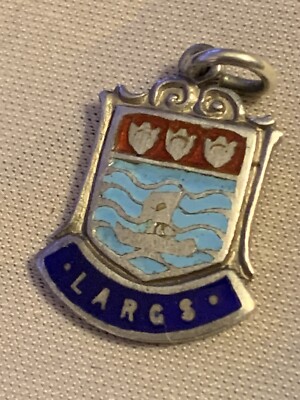 GROSSER SCHOTTLAND Silber Reise Schild Emaille CHARM FÜR ARMBAND