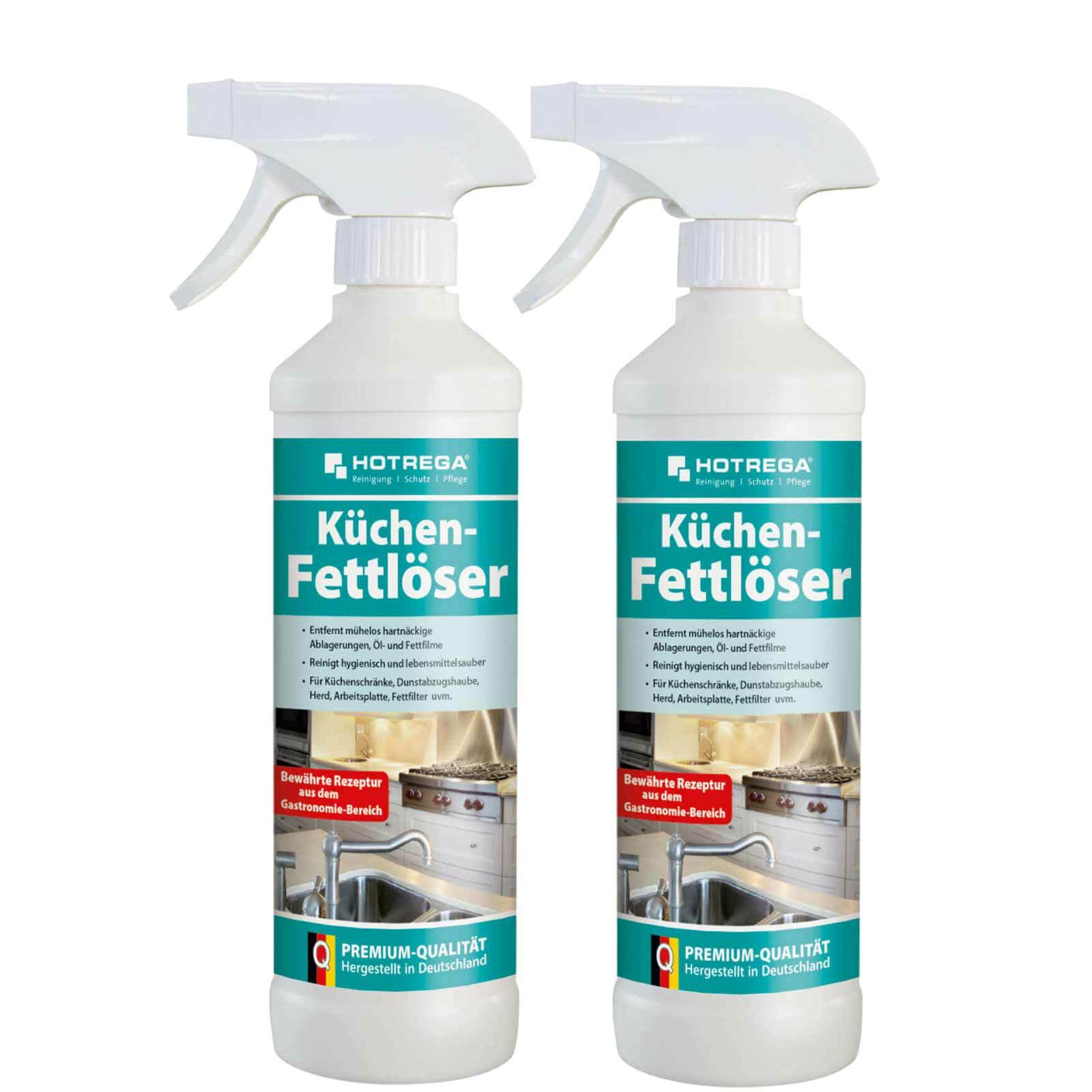 HOTREGA Küchen Fettlöser Küchenreiniger Fettreiniger Fettentferner Öl 2x 500ml