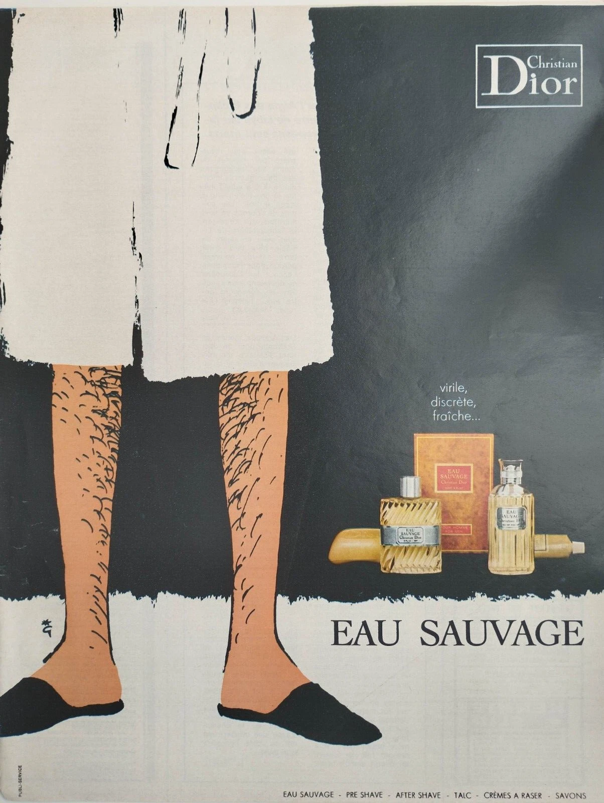 rare publicité vintage imprimée !! Parfum Eau Sauvage 