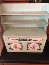 WOLVERINE TIN LITHO CHILDS HUTCH CUPBOARD 1950'S