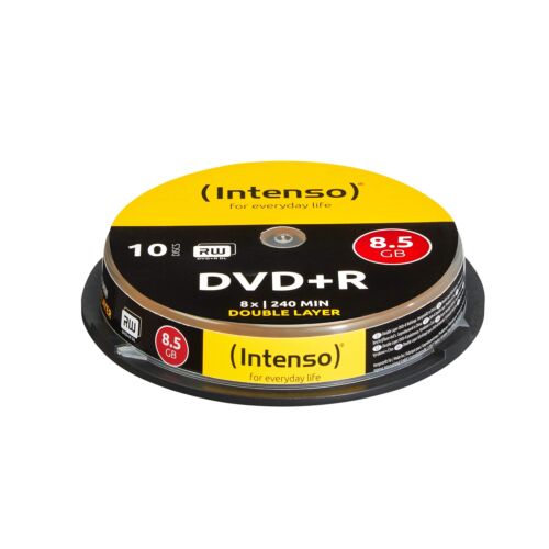 Intenso 4311142 DVD+R 8x Duel Layer 10 Pack Cakebox (US IMPORT) - Picture 1 of 2