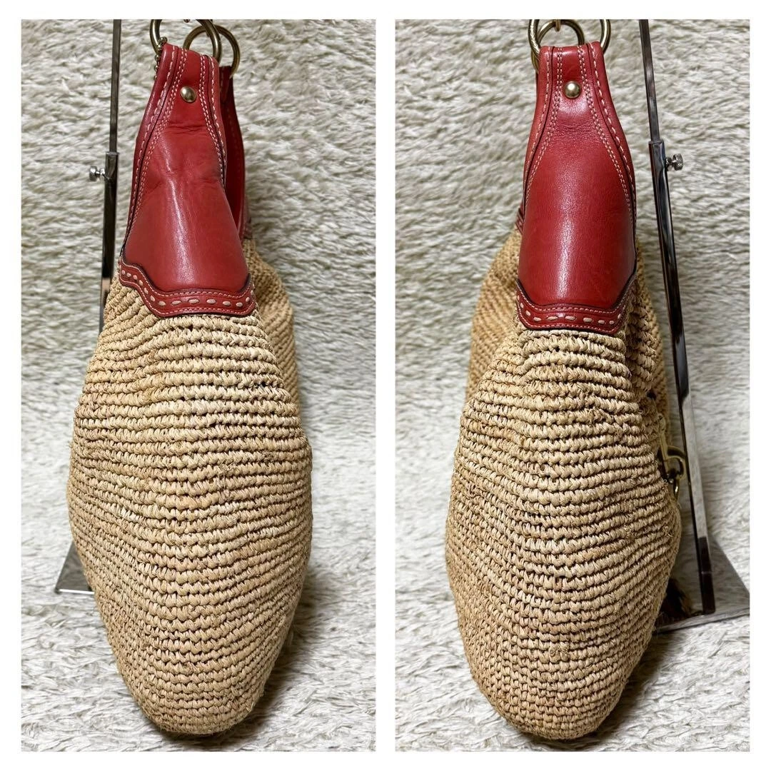 Borsa a mano Coach Jackie mezza luna cestino una spalla F13374 USATA